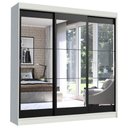 Ver imagem 2 de Guarda-roupa Casal Madesa Istambul 3 Portas de Correr de Espelho 3 Gavetas