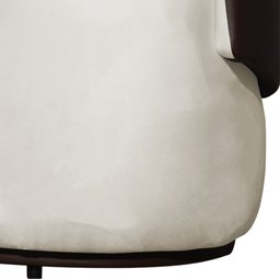 Kit 1 Poltrona 1 Namoradeira e 1 Puff Grande Design Orgânico Beatriz Veludo Composê Corino Marrom -  - 5