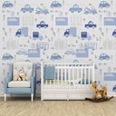 Ver imagem 4 de Papel de parede carrinho infantil para quarto de bebê M² PP83