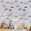 Ver imagem 3 de Papel de parede carrinho infantil para quarto de bebê M² PP83
