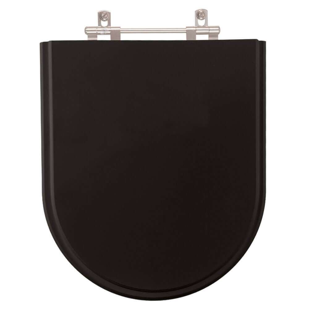 Tampa de Vaso em MDF Jasmim Preto para bacia Fiori - 1