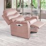 Poltrona do Papai Reclinável Suede Rosê Grécia Luapa - 1