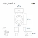 Ver imagem 2 de Tampa de Vaso em MDF Jasmim Azul para bacia Fiori