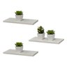 Kit com 3 Prateleiras 40 x 20cm Brancas com Suporte Invisível - 2