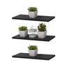 Kit 3 Prateleiras 40x20cm Preta Suporte Invisível - 2