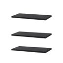 Ver imagem 1 de Kit 3 Prateleiras 40x20cm Preta Suporte Invisível