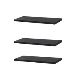 Kit 3 Prateleiras 40x20cm Preta Suporte Invisível - 1