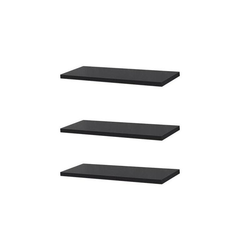 Kit 3 Prateleiras 40x20cm Preta Suporte Invisível