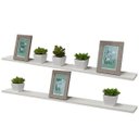 Ver imagem 2 de Kit 2 Prateleiras 80 x 20cm Branca Suporte Invisível