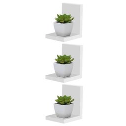 Kit 3 Prateleiras Buzios 15 X 12cm Branco - 1