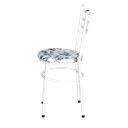 Ver imagem 4 de 4 Cadeiras para Mesa Epoxi Branca Assento Floral:floral Branco
