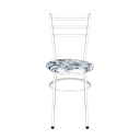 Ver imagem 3 de 4 Cadeiras para Mesa Epoxi Branca Assento Floral:floral Branco