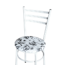 Ver imagem 5 de 4 Cadeiras para Mesa Epoxi Branca Assento Floral:floral Branco