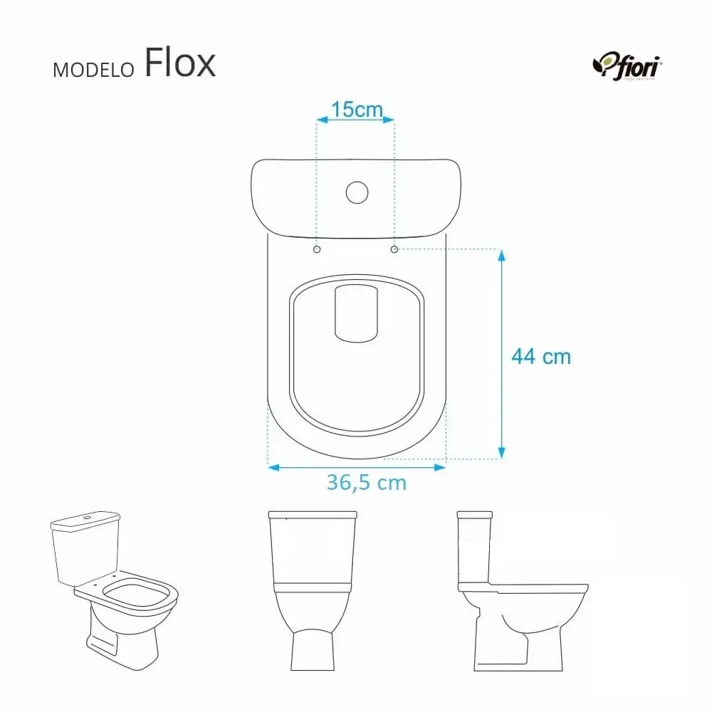 Tampa de Vaso Slow Close Flox Branco para bacia Fiori - 3