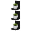 Ver imagem 1 de Kit 3 Prateleiras Buzios 15 X 12cm Preto