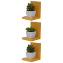 Ver imagem 1 de Kit 3 Prateleiras Buzios 15 X 12cm Amarelo