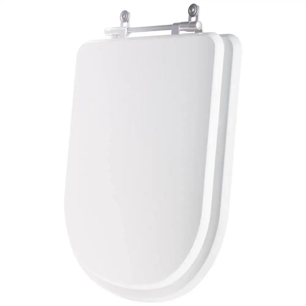 Tampa de Privada Poliéster Anti Bactéria Flox Branco para louça Fiori 6lpf - 3