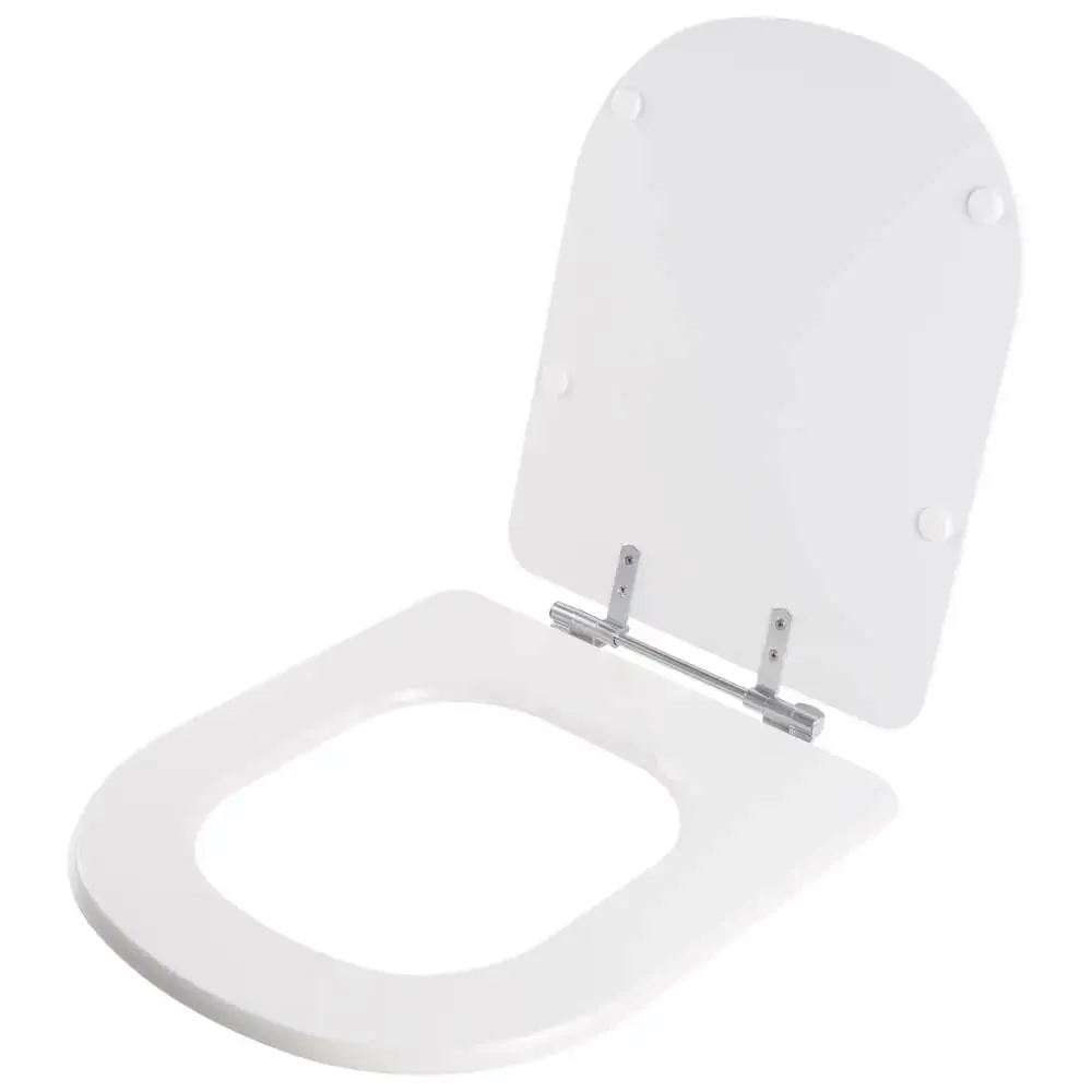 Tampa de Privada Poliéster Anti Bactéria Flox Branco para louça Fiori 6lpf - 4