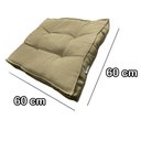 Ver imagem 6 de Almofada Futon Cadeiras Bancos Áreas 60x60 Cm Bege