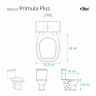 Assento Sanitário Poliéster Fechamento Lento Primula Plus Cinza Claro para vaso Fiori - 2
