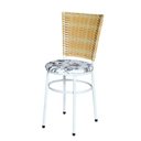 Ver imagem 5 de 4 Cadeiras para Mesa Branca Hawai Palha com Assento Floral Cor:floral Branco