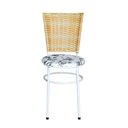 Ver imagem 4 de 4 Cadeiras para Mesa Branca Hawai Palha com Assento Floral Cor:floral Branco