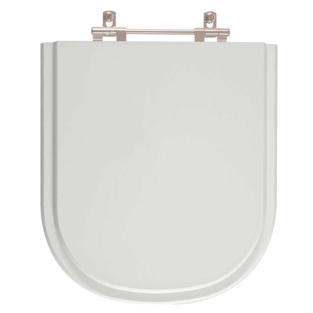 Assento Sanitário Poliéster Flox Cinza Claro para vaso Fiori - 1