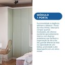 Ver mais imagens de Guarda-Roupa Modulado 1 Porta Infinity Branco/Line/Pistache