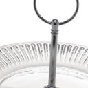 Ver imagem 6 de Porta Doces 2 Andares Cristal Renaissance 22,8x25cm Prato Duplo Lyor Cupcakes Salgados