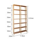 Ver imagem 3 de Estante 116x23x221 C/ 6 Prat. 33cm Freijó