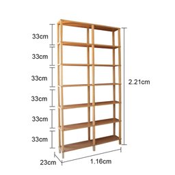 Estante 116x23x221 C/ 6 Prat. 33cm Freijó - 3