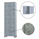 Ver imagem 3 de Roupeiro de Aço c/ 08 portas PEQUENAS – 1,96×0,63×0,36m – CZ/CZ – AMAPA – 10104