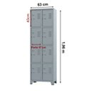 Ver imagem 2 de Roupeiro de Aço c/ 08 portas PEQUENAS – 1,96×0,63×0,36m – CZ/CZ – AMAPA – 10104