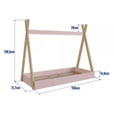 Ver imagem 4 de Cama Infantil Cabana Quarto da Criança Montessoriana Premium Moderna Conforto Cor Rosa