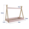 Cama Infantil Cabana Quarto da Criança Montessoriana Premium Moderna Conforto Cor Rosa - 4