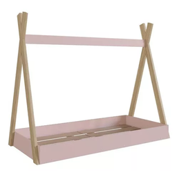 Cama Infantil Cabana Quarto da Criança Montessoriana Premium Moderna Conforto Cor Rosa - 3