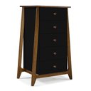 Ver imagem 1 de Cômoda Stoka com 05 Gavetas Nogal e Preto