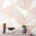 Ver imagem 3 de Papel Adesivo, Geometrico Rose Gold Triangulo Rosa, Cinza