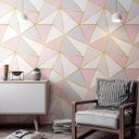 Ver imagem 2 de Papel Adesivo, Geometrico Rose Gold Triangulo Rosa, Cinza