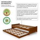Ver imagem 6 de Cama Solteiro com Auxiliar Bibox Bicama Infantil Gabrieli com 2 Colchões Inclusos Madeira Castanho