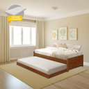 Ver imagem 1 de Cama Solteiro com Auxiliar Bibox Bicama Infantil Gabrieli com 2 Colchões Inclusos Madeira Castanho