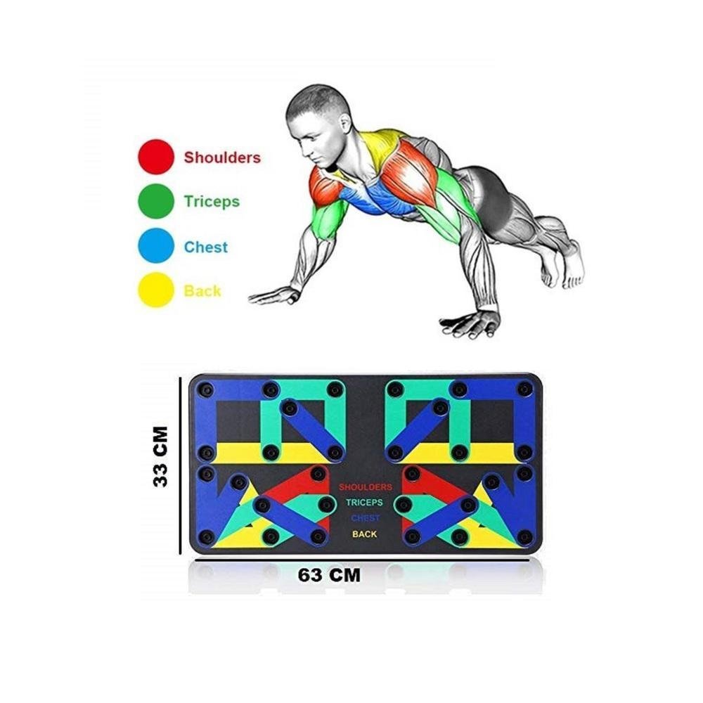 PRANCHA DE FLEXÃO ACADEMIA EM CASA APOIO PUSHUP OMBRO TRICEPS COSTAS PEITO TREINO SUPORTE COMPLETO - 3