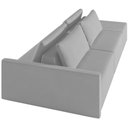 Ver imagem 6 de Sofá Ilha Modular para Sala 232cm com Puff Dublin K01 Veludo Cinza - Lyam Decor