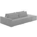 Ver imagem 1 de Sofá Ilha Modular para Sala 232cm com Puff Dublin K01 Veludo Cinza - Lyam Decor