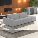 Ver imagem 2 de Sofá Ilha Modular para Sala 232cm com Puff Dublin K01 Veludo Cinza - Lyam Decor