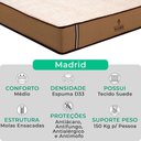 Ver imagem 2 de Cama Box Viúvo e Colchão Madrid Molas V-store 128x188x28 Bege