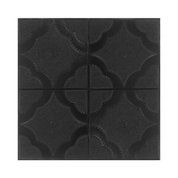 Papel De Parede Mandala Preto Adesivo Revestimento 3D 20 Uni - 1