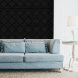 Papel De Parede Mandala Preto Adesivo Revestimento 3D 20 Uni - 6