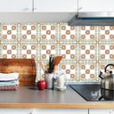 Ver imagem 5 de Papel de Parede Azulejo Flores Laranja Lavatório e Cozinha