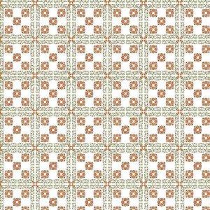 Papel de Parede Azulejo Flores Laranja Lavatório e Cozinha